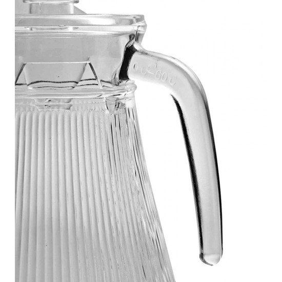 Jarra 1,3 Litros Sleek Em Vidro Com Tampa Mimo Style